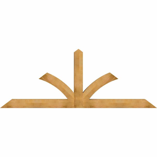 Ekena Millwork Richland Rough Sawn Timber Gable Bracket, Western Red Cedar, 108"W x 40"H x 6"D x 6"F, 9/12 Pitch GBW108X40X0606RIC00RWR - main